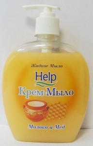 ХЕЛП Жидкое мыло (с дозатором) 500мл Молоко и мед