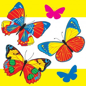 Гармония цвета Салфетки 50шт Бабочки