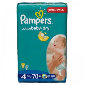 Памперс  Подгузники Active Baby Dry Maxi (7-14 кг) Джамбо упаковка 70