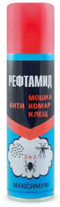 Сибиар Рефтамид   Аэрозоль  Максимум (мошка,,комар,клещ) 100 мл.